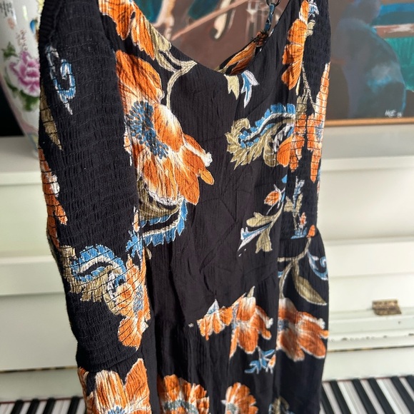 Patrons of Peace Black and Orange Floral Jumpsuit M - Picture 13 of 16